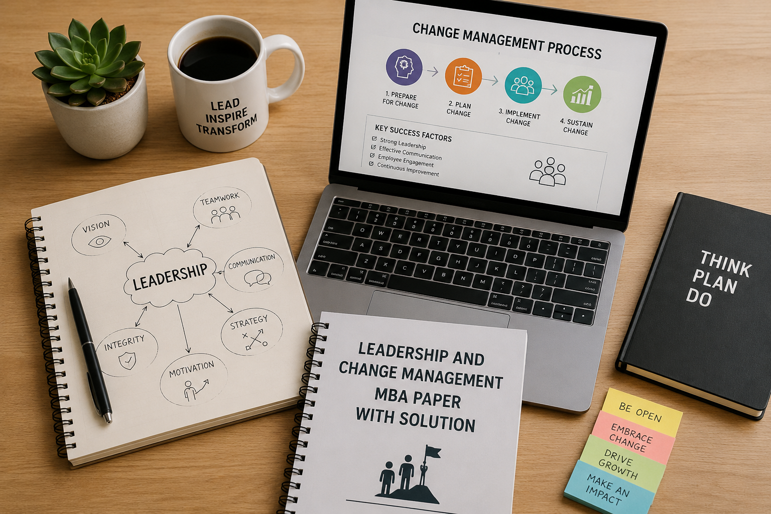 Leadership and Change Management MBA Paper with Solution