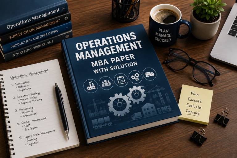 Operations Management MBA Paper with Solution